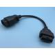 OBDII 16-Pin J1962 Male to OBD2 Female (with endurable terminals) Extension Round Cable