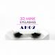 Natural Real Mink Eyelashes Black Color 8 - 27MM Length With Private Label