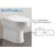 Round Free Standing Toilet Modern Quick Release Soft Close Seat