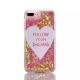 TPU Love Shape English Word Pasted Glitter Flash Quicksand Back Cover Cell Phone Case For iPhone 7 6s Plus