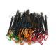 Black Plastic Coiled Spring Coil Lanyard , Colourful Carabiners Retractable Coil Cord