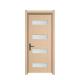 Lamination Lacquer Interior Doors , Waterproof Glass Modern Wood Door