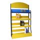 Yellow Color 4 Tier Metal Freestanding Shelves For Car Accessories Store