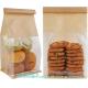 Bakery Bags With Window, Resealable Tin Tie Tab Lock Bread Storage Bags, Front Snack Bags For Packaging Cookies