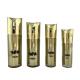 Special Shape Cosmetic Pump Bottle Gold Refillable Cosmetic Containers 80ml 100ml