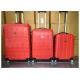 Colorful 3 Pcs Luggage Travel Set Bag ABS Trolley Suitcase With 4 Universal Wheels