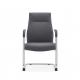 PU Pad Armrest Leather Office Swivel Chair Office Visitor Chair Chrome Steel Frame