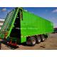 3 4 Axles Van Type Container Crawler Dump Semi Trailers With Automatic Conveyor Belt