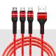 3 In 1 5V 3A Fast Charging USB Data Cable OEM 1.2m For IPhone