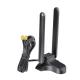 WiFi 6E Antenna Tri-Band 2.4GHz 5GHz 6GHz Magnetic Base WiFi Antennae RP-SMA Connector For PC Desktop Wireless Router