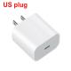 US/EU/UK/AU USB C PD 20W Wall Charger PD 3.0 Type C Fast Charger Compatible with iPhone 12 series