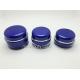 high quality classic pmma acrylic cream jar dark blue UV coating with hot stamping silver ring plastic cosmetic bottle
