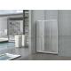Clear / Printed Sliding Glass Shower Doors 6MM With Big Copper Wheels for Home / Hotel
