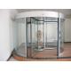 Commercial Three wing automatic revolving door 150KG with central showcase