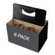 Recycled Materials 6 Pack Beer Carrier  Black Color Custom Size Accepted
