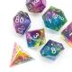 Antiwear Lightweight Galaxy Dice Set , Multipurpose Large Resin Dice