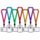 Blank Flat Woven Polyester Lanyards Badge ID Card Holder For Promotion Event Trade Show
