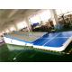 Double Wall Fabric Blue Floating Water Inflatable Air Track Ramp For Slide