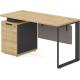 1.4M Melamine Office Furniture Table Desk With Metal Legs SGS certificate