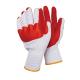 Reinforced Back LX22702 10G Red/Yellow White Polyester Knitted Safety Working Gloves for Construction