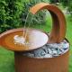 Corten Steel Water Feature Electric Water Fountain - Rusty Finish welding design