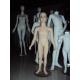 Kid Full Body Adjustable Retail Display Mannequins Brushed Metal Base For Clothing Shop