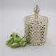 Aroma Home Gold Plated Luxury Textured Glass Candle Custom With Lid