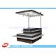 MDF Shopping Mall Wooden Kiosk With Wheels , SGS Mobile Display Kiosk