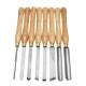 Brushed Stainless Steel Carbide Tip Wood Lathe Tools Chisel Set With Wood Handle