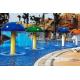Outdoor Amusement Rainbow Mushroom Kids Water Playground Galvanized Carbon Steel