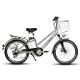 24 Inch Unisex Electric City Bicycles NO Foldable 250W 48V 10AH Lithium Battery