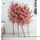 UVG Wooden artificial tree branches with pink cherry blossom for wedding stage decoration