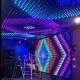 LED Double Decker Fireproof Velvet Vision Curtain for Bar Event Night Club Stage Backdrop Cloth