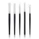 Matte Black Wooden Handle Eyeshadow Makeup Brush Set  150-180mm