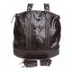 Lady Style Soft Leather & Snake Veins Coffee Shoulder Bag Handbag #2783