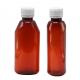 200ml Oval Amber Prescription Pharmacy PET Liquid Medicine Container with Lid and Scale