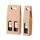 Brown Corrugated Paper Wine Packaging Gift Box With Handle