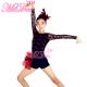 Adult Jazz Costumes Sequined Lace Long Sleeve Leotard Shorts With Side Suttles