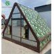 Triangle Folding Container House Camouflage Appearance Glass Curtain Wall galvanized  steel