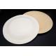 Bamboo Round Reusable Wooden Plates Biodegradable 7 9 10 Natural Color