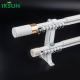 Adjustable Extendable Tension Rod , White Double Curtain Pole For Window