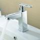 Zinc Square Single Cold Basin Tap Lever Handle Vessel Sink Faucet