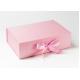 Attractive Folding Cardboard Suitcase Box Rectangle Recycled Paper With Ribbon