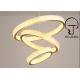 Modern Hanging Lighting Luxury Circle Rings 3000K Pendant Light Gold LED Crystal Chandelier