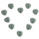 Plastic Resin Chalk Buttons With Heart Shape 2 Hole Cyan Color Use On Shirt Diy Material