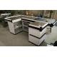 Custom Stainless Steel Table Surface Supermarket Electric Cash Counter