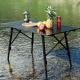 Black Small Foldable Camping Table With Adjustable Legs Lightweight Portable Aluminum Picnic Table