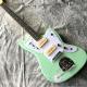 Customized Quality Electric Guitar in Light Green Color with White Hardware