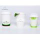 White Hot Beverage Paper Cups , Biodegradable Drinking Cups Custom Flexco Printing