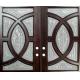 1625MM Zinc Caming Decorative Stained Glass Entry Doors Windows 1in Thickness